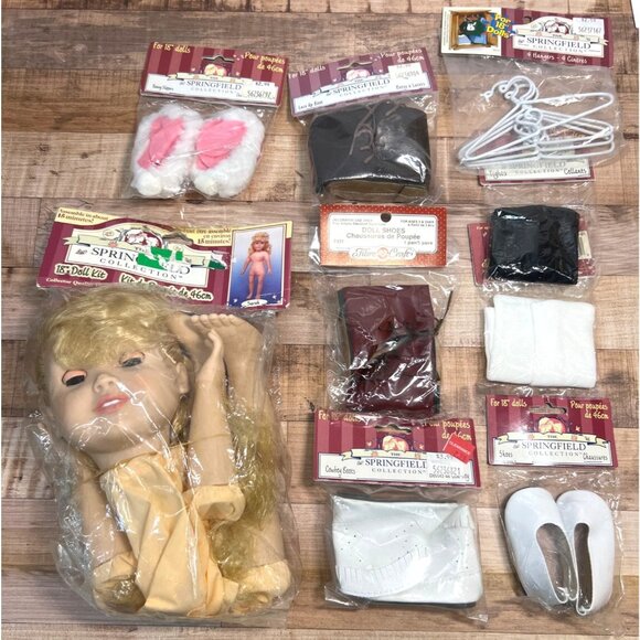 Springfield 18" Doll Kit W/ Blonde Hair, Shoes & Accessories Set - Picture 1 of 5